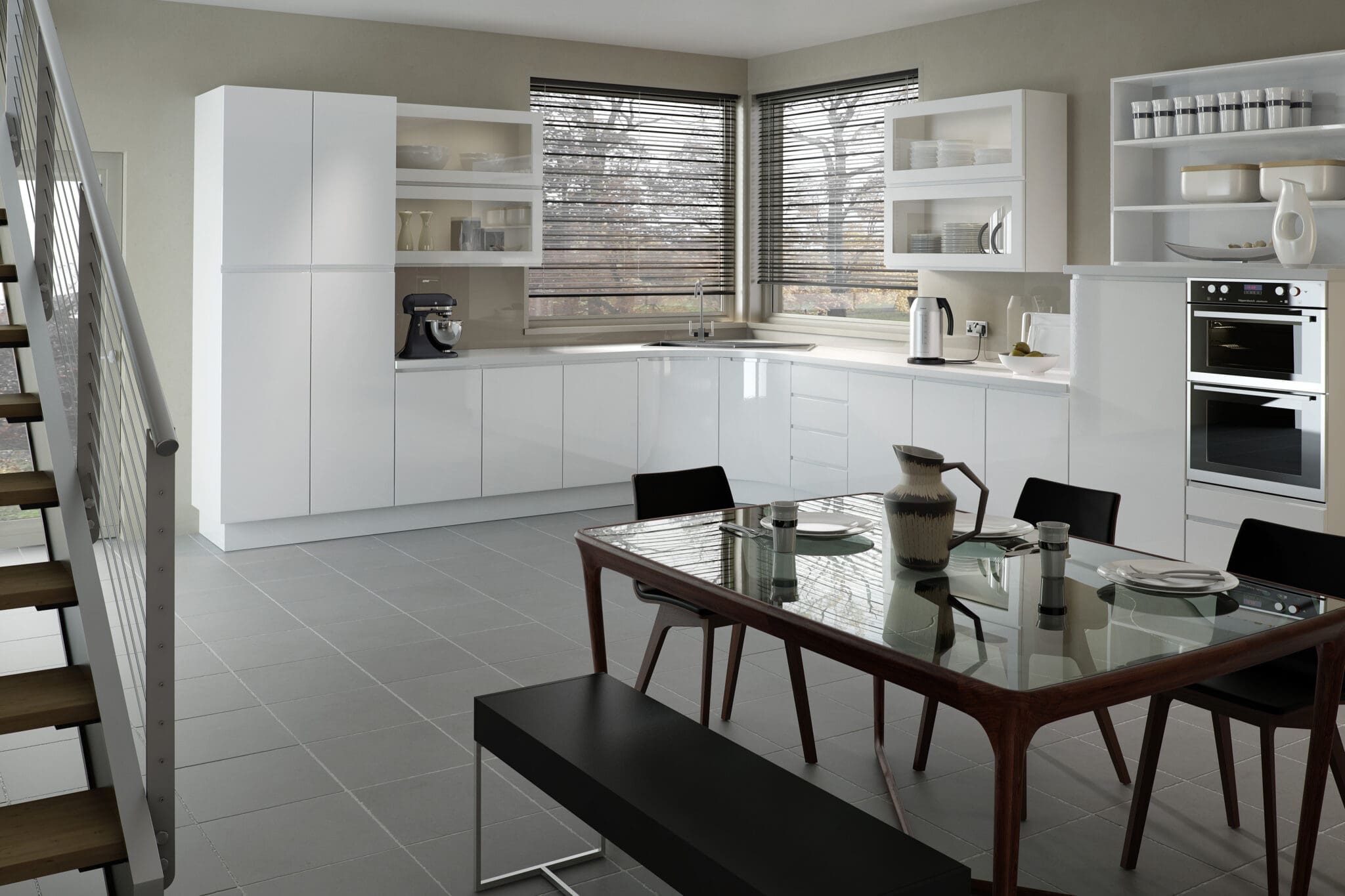 Europe in High Gloss White